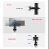 ADBWEKKF DL-M063 Full Motion Big Base Steel Tilt Up Down Rotate 360 Dual Monitor Desk Bracket Double Screen Desktop Support(CLAMP Base) view 4