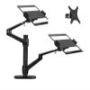 ADBWEKKF OL-13L Silver Ergonomics 10"-17" Double Laptop Stand Desktop PC Bracket Computer Notebook Mount Dual Arm(OL-13L-V Black) view 1