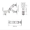 ADBWEKKF M150 17"-27" Monitor Holder Arm On Office Partition Gas Spring Full Motion LCD TV Mount 2-7kg Dual Aluminum(Silver) view 3