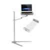 ADBWEKKF UP-8A Multifunction 3in1 Computer Floor Stand ForLaptop/Tablet PC/Smartphone Holder Height/Angle Adjustable with Mouse Tray(Silver) view 1