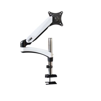 ADBWEKKF Aluminum 27inch 2-7kg 360 Rotate Clamp Air Press Gas Strut LCD Tv Table Mount Monitor Gas Spring Screen Desktop Support Bracket(White Grommet)