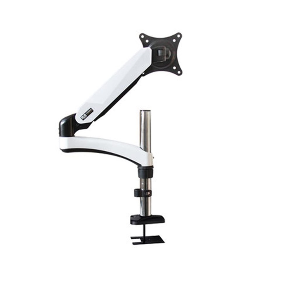 ADBWEKKF Aluminum 27inch 2-7kg 360 Rotate Clamp Air Press Gas Strut LCD Tv Table Mount Monitor Gas Spring Screen Desktop Support Bracket(White Grommet)