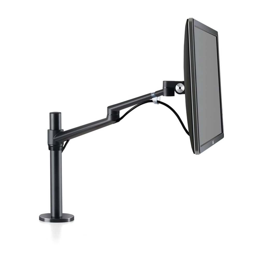 ADBWEKKF OL-1 Alunimum Height Adjustable 17-32 Inch Screen Monitor Holder Arm Full Motion Monitor Mount Desktop Stand Load 8kgs(Silver)