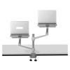 ADBWEKKF OL-13L Silver Ergonomics 10"-17" Double Laptop Stand Desktop PC Bracket Computer Notebook Mount Dual Arm(OL-13L-V Silver) view 2