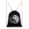 Yin And Yang Taoism Symbo Drawstring Backpack Gym Bag Pull String Sport Bag for Women And Men 35x50cm view 1