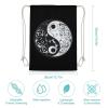 Yin And Yang Taoism Symbo Drawstring Backpack Gym Bag Pull String Sport Bag for Women And Men 35x50cm view 2