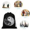 Yin And Yang Taoism Symbo Drawstring Backpack Gym Bag Pull String Sport Bag for Women And Men 35x50cm view 3
