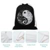 Yin And Yang Taoism Symbo Drawstring Backpack Gym Bag Pull String Sport Bag for Women And Men 35x50cm view 4