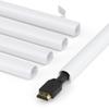 ZhiYo 71in Wire Covers for Cords on Wall, One Cord Hider, Self-Adhesive Cord Covers for Wires on Wall, Paintable TV Cable Hider, White Cable Management Raceway Kit, 5X L14.2in, W0.5in H0.4in view 1