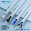 ZhiYo 71in Wire Covers for Cords on Wall, One Cord Hider, Self-Adhesive Cord Covers for Wires on Wall, Paintable TV Cable Hider, White Cable Management Raceway Kit, 5X L14.2in, W0.5in H0.4in view 2