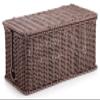 Large Cable Management Box, Handwoven Imitation Rattan Cord Organizer Cord Hider Box, Desk Cord Management Box to Hide Cords and Power Strips, Dark Brown view 1