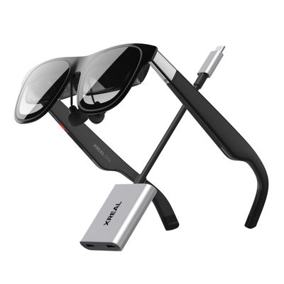 XREAL ONE AR Glasses with Hub, 147" Wearable Display with All-Day Comfort, 120Hz 1080P, Ideal for Gaming, Streaming and Working, Best TV/Projector/Monitor Alternative