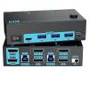 8K Dual Monitor KVM Switch Dual HDMI 2.1 2 Monitors 2 Computers 2 in 2 Out 4 Port USB 3.0 8K@60Hz/4K@120Hz KVM Switches Wired Desktop Controller & 2 USB 3.0 Cables Included view 1
