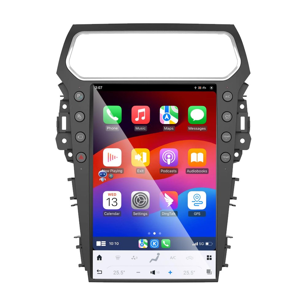 Lizpofly 14.4 Inch HD Touch Screen Car Radio for Ford Explorer 2011-2019 Upgrade Tesla Style Wireless Carplay Android Auto Head Unit Multimedia Car Player GPS Navigation(SYNC-1)