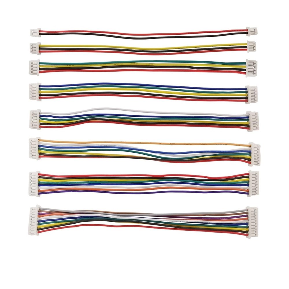 FUPUAII 10Pcs JST 1.25mm 1.25 Female Wire Cable Connectors Double Head JST 1.25 Electronic Wire Connector Lenght 10CM 15CM 20CM 30CM(6Pin 10Pcs,20CM)