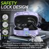 2025 New Security Lock Case for Beats Powerbeats Pro 2 Wireless Bluetooth Earbuds, Shockproof Protective Hard Cases Cover for Beats Powerbeats Pro 2 (2025) Accessories, with Cleaning Kit & Keychain view 3