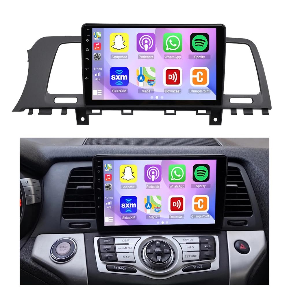 Bobuluo Android 13 Car Radio Compatible for Nissan Murano Z51 2008-2014, 9inch IPS Touch Screen Car Stereo with GPS/WiFi Bluetooth, FM RDS, SWC, Mirror Link, Backup Camera - 4+64GB