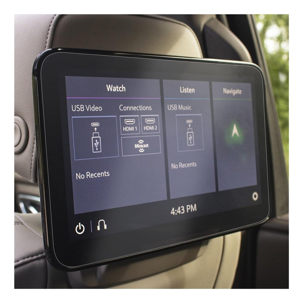 (2-Pack) BSTW for Chevy Dual 12.6-inch Rear-Seat Media System Screen Protector for 2021-2025 GMC Yukon Chevrolet Tahoe/Suburban 12.6" LCD Display in Rear Entertainment TV Accessories Anti-Glare Tempered Glass Protective Film (Dual 12.6-In Matte)