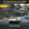 Fitcamx Front 2160P+Rear 1080P Dash Cam Adapts for Kia K5 2025-2026 (Part No#L2500) LXS GT-Line EX GT, OEM Factory Look, 2 Way HD Video, WiFi & APP, Loop Recording, G-Sensor, Easy to Set, 128GB Card view 2