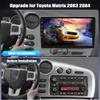 4+64G Car Stereo Radio for Toyota Matrix 2003 2004 Pontiac Vibe 2003-2008, 9" Touchscreen Android 14 Wireless Car Radio with CarPlay Android Auto GPS Navigation Bluetooth WiFi SWC Camera Mic view 2