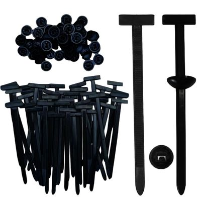 100Pcs Nylon Universal Cable Tie Buckle,New multifunctionalautomotive zipper clips,Heavy Duty Self-Locking Zip Ties with Button,For routine automotive maintenance
