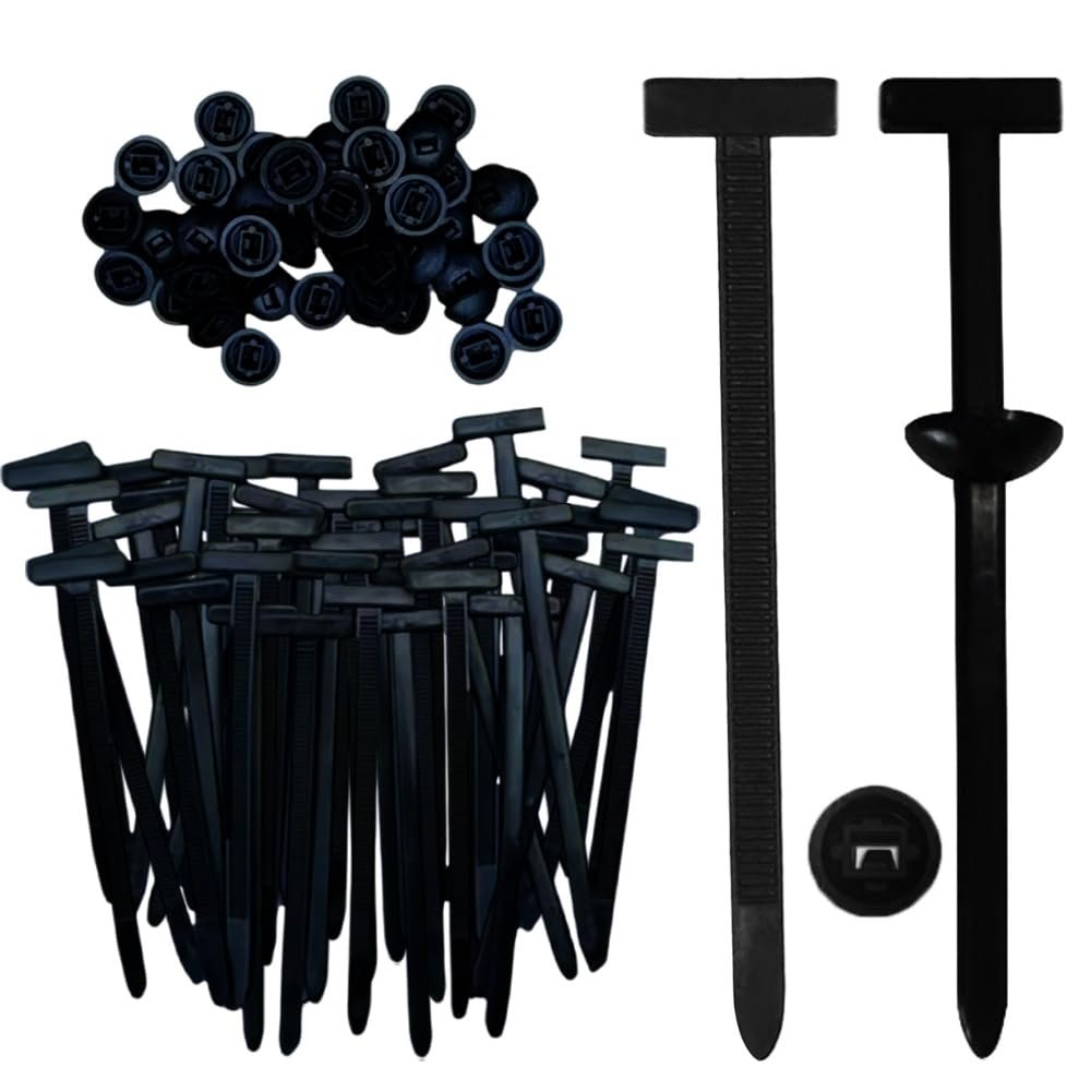 100Pcs Nylon Universal Cable Tie Buckle,New multifunctionalautomotive zipper clips,Heavy Duty Self-Locking Zip Ties with Button,For routine automotive maintenance