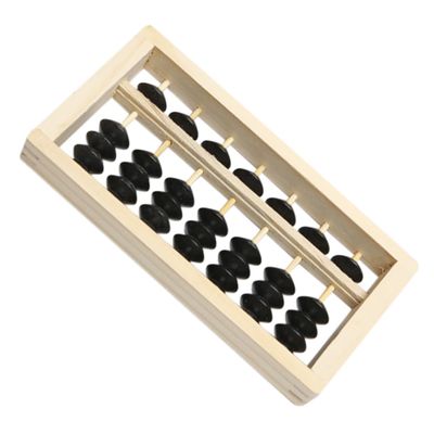 Vaguelly 1Pc Mini Calculating Tool Chic Wooden Abacus Decoration for Home Ornament Stylish Desktop Accessory Black Color for Room and Educational Use Safe and Material