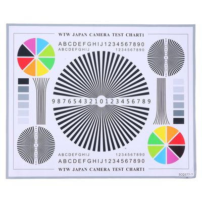ARTIBETTER Camera Focus Calibration Card Lens Test Chart Color Wheel Chart for CCTV Installation Alignment Indoor Outdoor Use 15.7 X 12.6 Inch