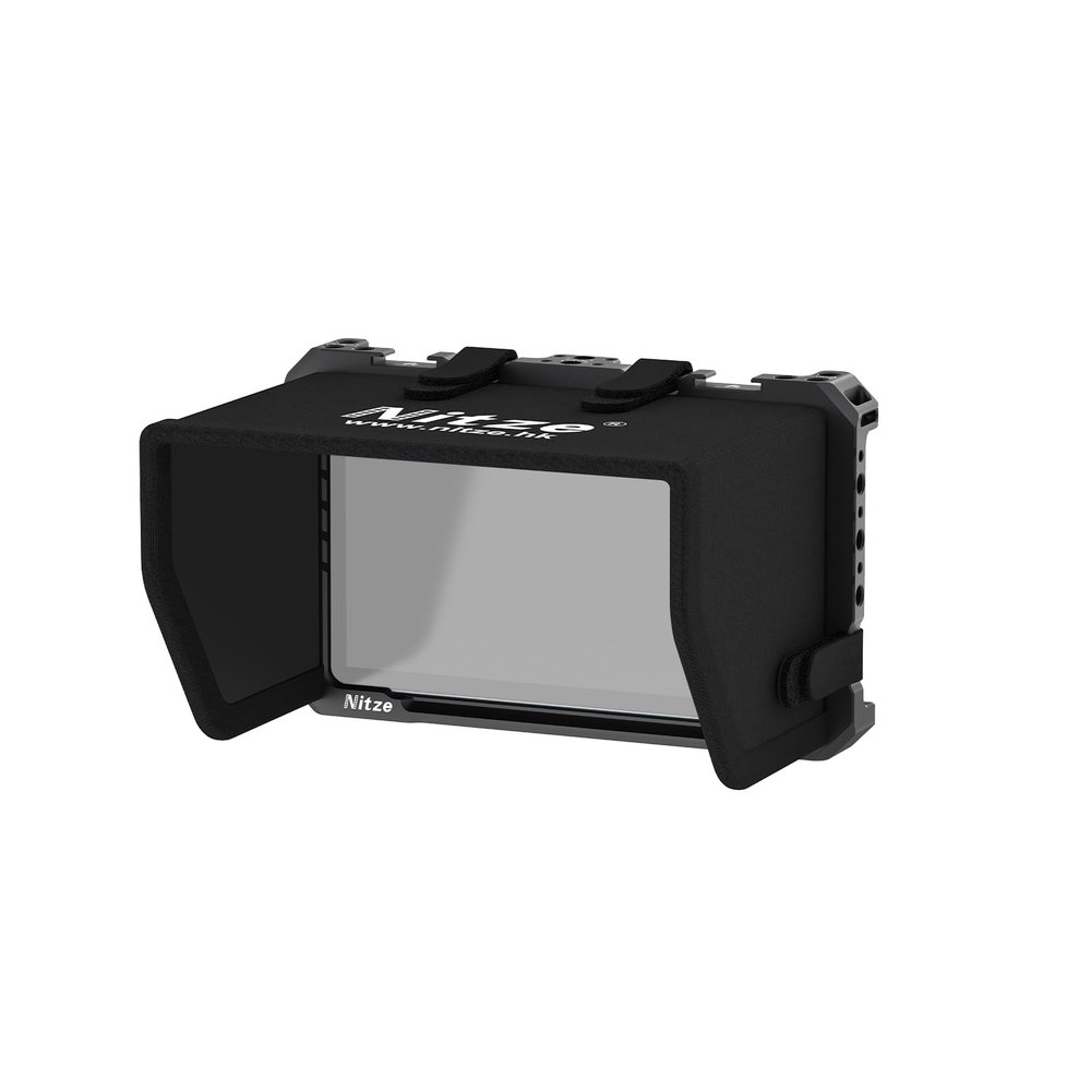 Nitze Cage for Feelworld P6XL, with Sunhood and Built-in NATO Rail - JT-F09B