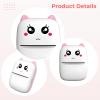Portable Inkless Printer for Students, Cat Face, USB Cable & Thermal Paper, Wireless, Small Size view 2
