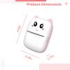 Portable Inkless Printer for Students, Cat Face, USB Cable & Thermal Paper, Wireless, Small Size view 4