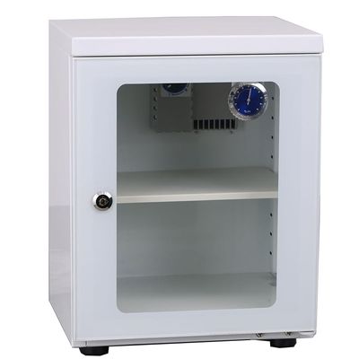 23L Dry Cabinet Camera, 2 Layers Camera Lens Intelligent Dehumidifier with Shelf Height Adjustable, Noiseless and Energy Saving, Electronic Moisture-proof Box (Black)