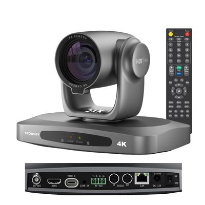 4K NDI Camera with AI Auto Tracking 21X Optical Zoom HDMI/SDI/USB 3.0/PoE/IP PTZ Camera 4K for Church Worship, Live Events, Video Conferencing (OBS, vMix, Zoom, Teams)