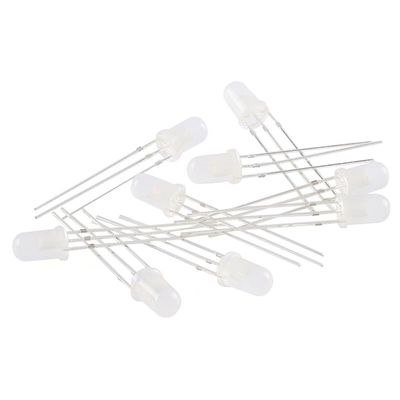 100Pcs 5mm LED Diode Common Anode RGB Controllable Colorful Lamp 4Pins Red Green Blue Brightness Full Color 5MM Pin