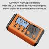 Wisoqu Emergency Radio, 10000mAh Solar Hand Crank Weather Radio, BT Speaker with FM Broadcast, IPX6 Water Proof, for Outdoor Lighting and Power Backup (Orange) view 4