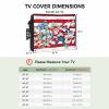 4th of July Outdoor TV Cover 40-43 Inch Weatherproof, Independence Day Star Botanical Red Striped Oxford Heavy Duty Waterproof Outside Flat Screen TV Cover Protector for Television Outdoor Accessories view 2