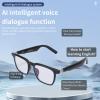 Bewinner Ai Translation Smart Glasses for Men Women - 100 Languages Real Time Smart Translator, Glasses with Built in Microphone and Speaker for Travel Music Calls (Black) view 2