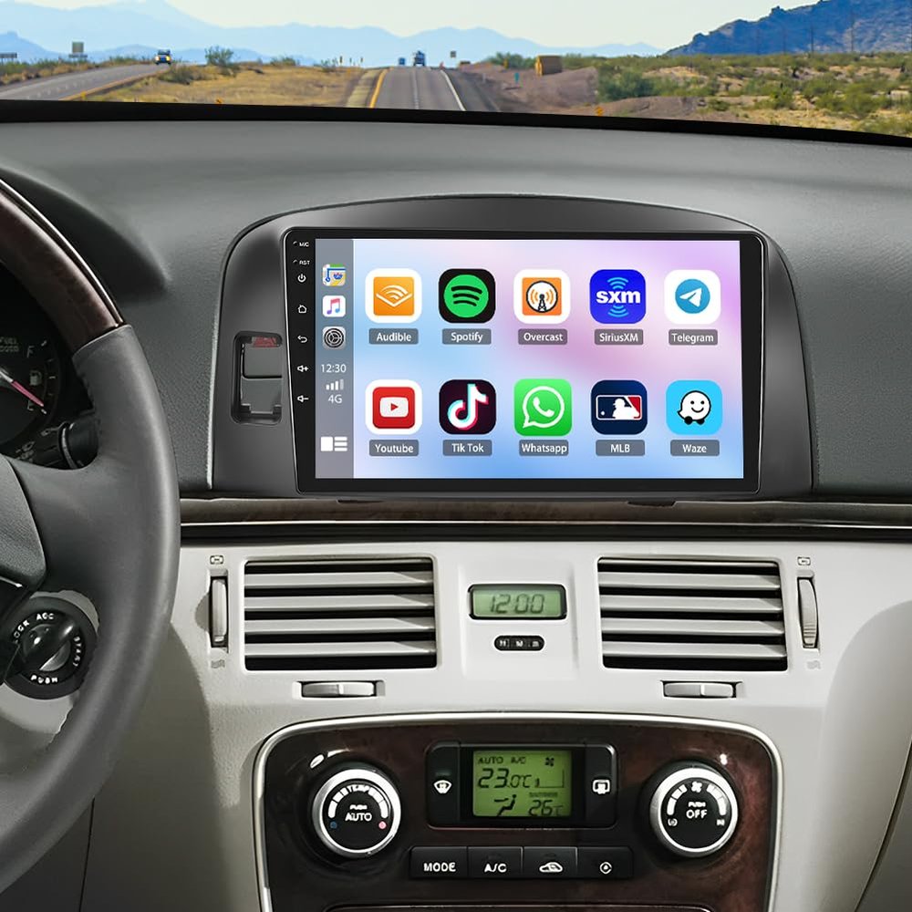 Android 13 Car Radio Stereo for Hyundai Sonata NF 2004-2008 with Wireless Carplay and Android Auto - 9 inch Touch Screen Android Car Stereo WiFi GPS Navigation Bluetooth FM RDS + Backup Camera,[2+32G]