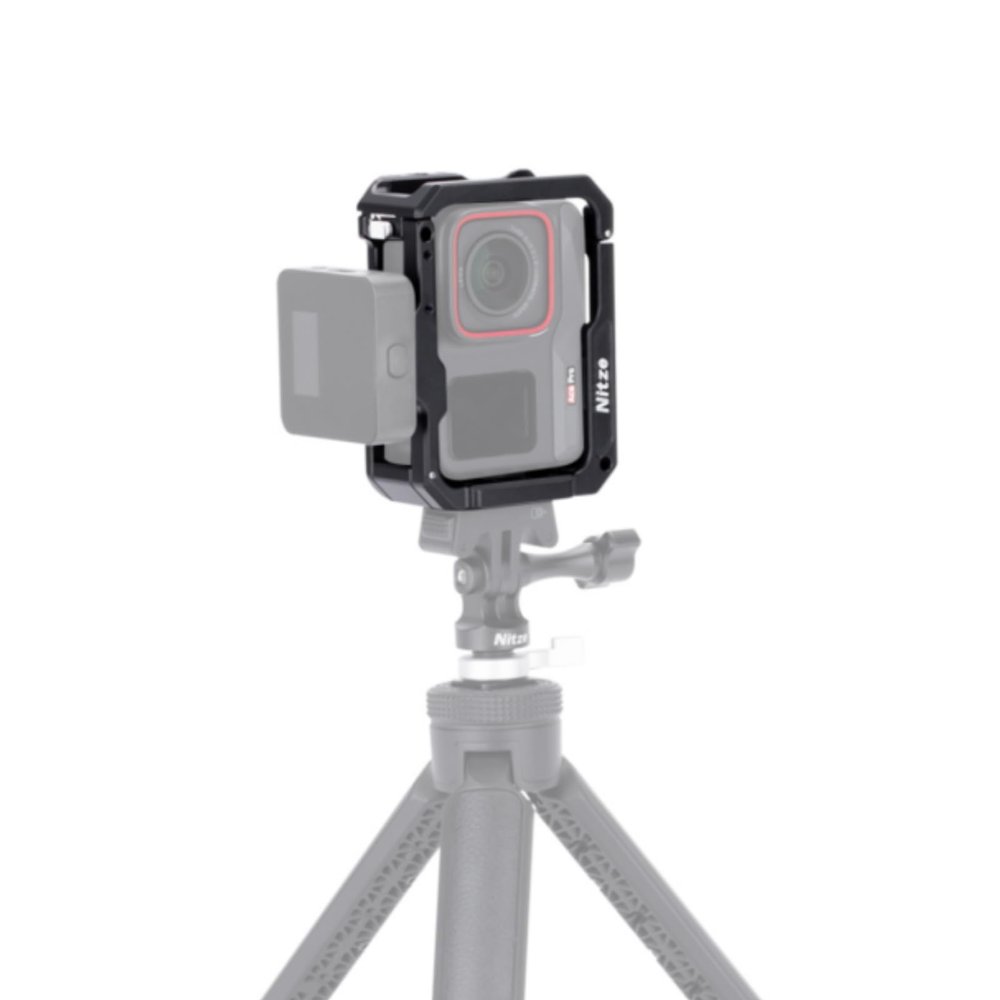 Camera Cage Nitze Aluminum Cage for Ace Pro 2/ Ace Pro/Ace Action Camera, with Built-in Cold Shoe, Magnetic Quick Release Interface