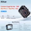 Camera Cage Nitze Aluminum Cage for Ace Pro 2/ Ace Pro/Ace Action Camera, with Built-in Cold Shoe, Magnetic Quick Release Interface view 2