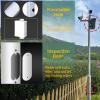 LXLZYXSF Extra Tall Security Surveillance Camera Pole with 4 Brackets, Mounting Rebar Cage Base, Heavy Duty Metal Street Lamp Post for Outside Backyard Parking Lot Walkways(16.4ft (3 Sections) H) view 4