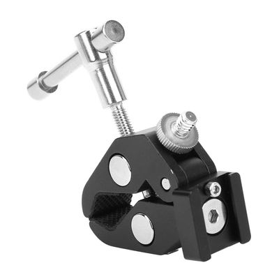 ZJchao Clamps, Clamp Camera Mount Aluminium Alloy with Hot Shoe Mount for Monitor DSLR Camera