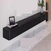 Black/Brown Floating TV Cabinet Wall-Mounted TV Stand Hanging Multimedia Console for Living Rooms Space Saver(Black,188x24x18cm) view 1