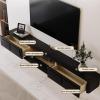 Black/Brown Floating TV Cabinet Wall-Mounted TV Stand Hanging Multimedia Console for Living Rooms Space Saver(Black,188x24x18cm) view 4