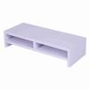 Acouto Desktop Stand Riser for Computer, Laptop & TV - Purplish White Wooden Shelf for Office Desk view 1
