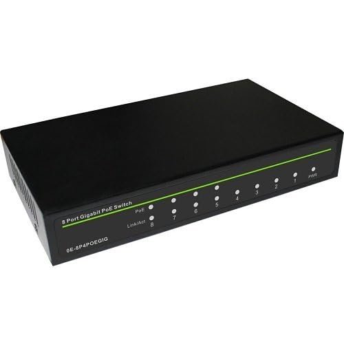 0E-8P4POEGIG 8-Port Fast Ethernet Gigabit PoE Switch (4-Port PoE 4 Port Uplink)