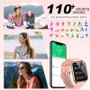 DUSONLAP Smart Watch for Men Women (Answer/Make Calls), 1.85" HD Fitness Watch with Heart Rate and Sleep Monitor, 110+ Sports Modes Smartwatch, IP68 Waterproof Activity Tracker for iOS/Android, Pink view 3
