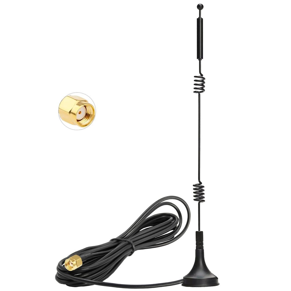 SHUKEFER Dual Band WiFi Antenna 2.4GHz 5GHz 5.8GHz 12dBi RP-SMA Male Antenna with Magnetic Base 1.5M/4.92FT for TV Computer Camera Monitor Car Wireless Network Devices WiFi Router External Antenna