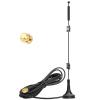 SHUKEFER Dual Band WiFi Antenna 2.4GHz 5GHz 5.8GHz 12dBi RP-SMA Male Antenna with Magnetic Base 1.5M/4.92FT for TV Computer Camera Monitor Car Wireless Network Devices WiFi Router External Antenna view 1