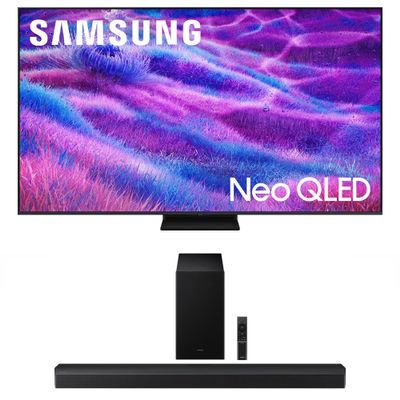 Samsung QN55QN80FAFXZA 55 Inch Neo QLED QN80F Series Supreme UHD 4K TV with a HW-B750F B Series Soundbar 5.1 Ch and Subwoofer (2025)
